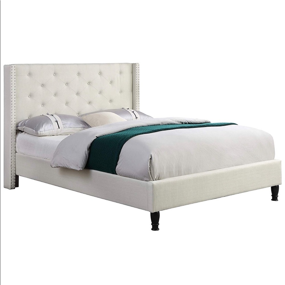 Beige Linen King Size Headboard